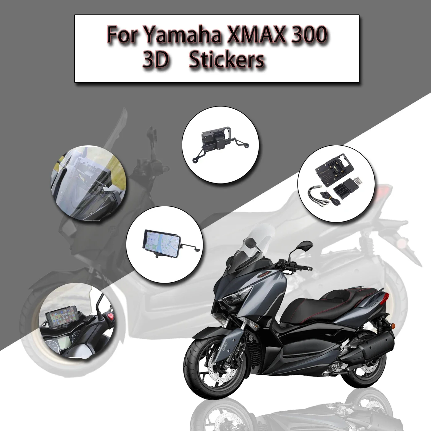 motorcycle accessories For Yamaha  X-MAX 300 125  250  Front Phone Stand Holder Smartphone Phone GPS Navigation bracket 1 bottle 30ml nano scratch remover spray smartphone screen scratch repair accessories glasses mirror film protector sprays