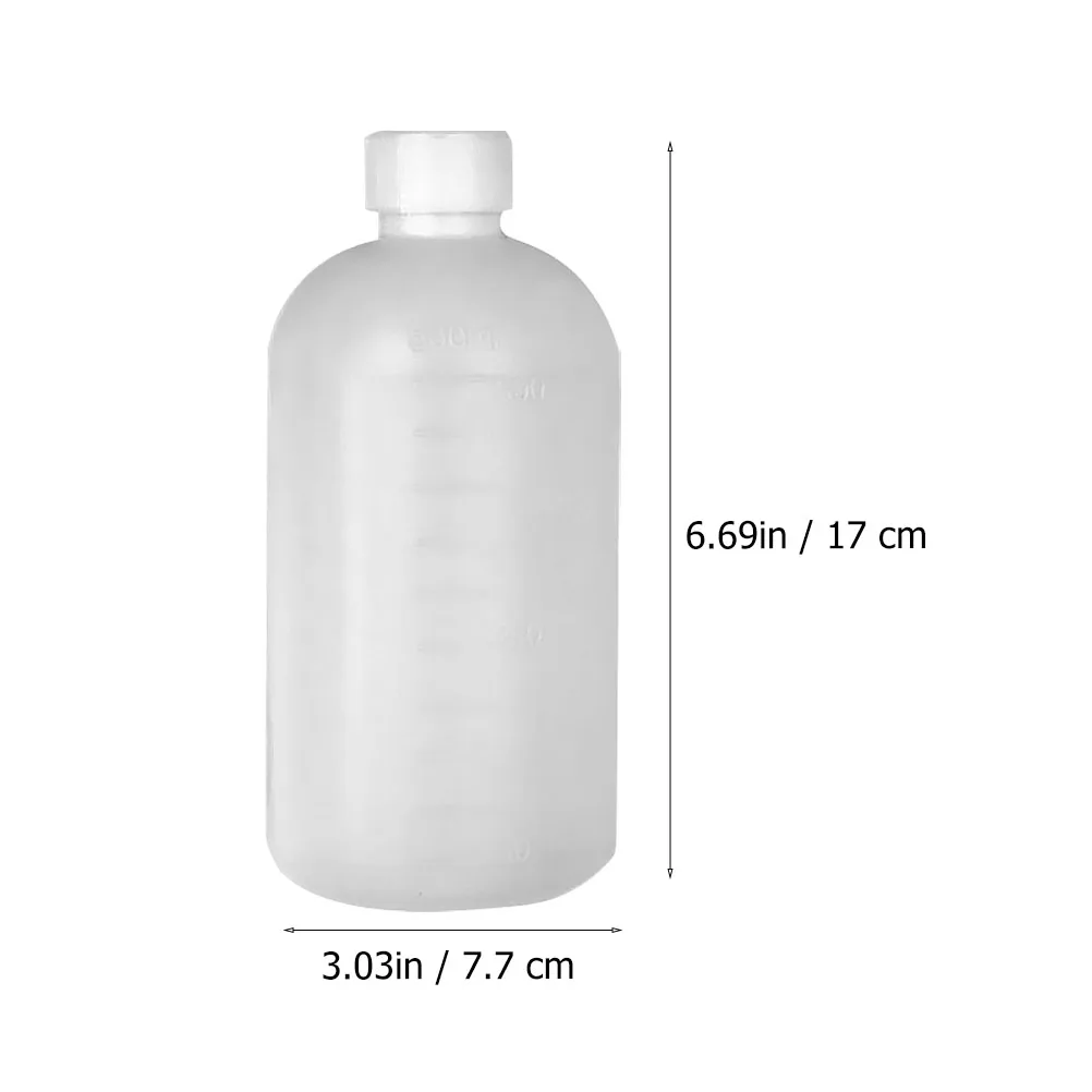2pcs Chemical Reagent Bottles Clear Plastic Laboratory Sample Bottles Empty Liquid Refillable Jar 500ML 17x7.7x7.7cm plastic bottle
