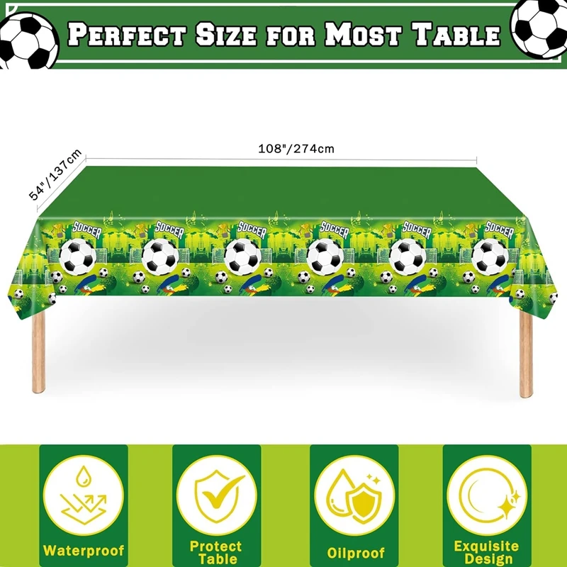 Soccer Party Disposable Tableware Paper Plates Cups Napkins Tablecloth Kids Boys Football Birthday Party Decoration Supplies