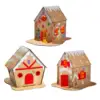 Christmas Cardboard House Kits Christmas Party Game Favors Unassembly Cardboard House Projects Art for Children Kids 1