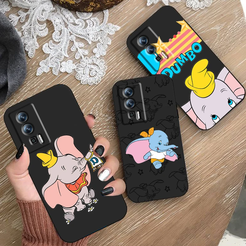 Disney Dumbo Cute Baby Per Xiaomi Redmi 9A 9C 9At 10C 9 9T 10 12C 13C 8 12 K60 A1 K50 K40 5G Custodia Posteriore Nera Per Telefono