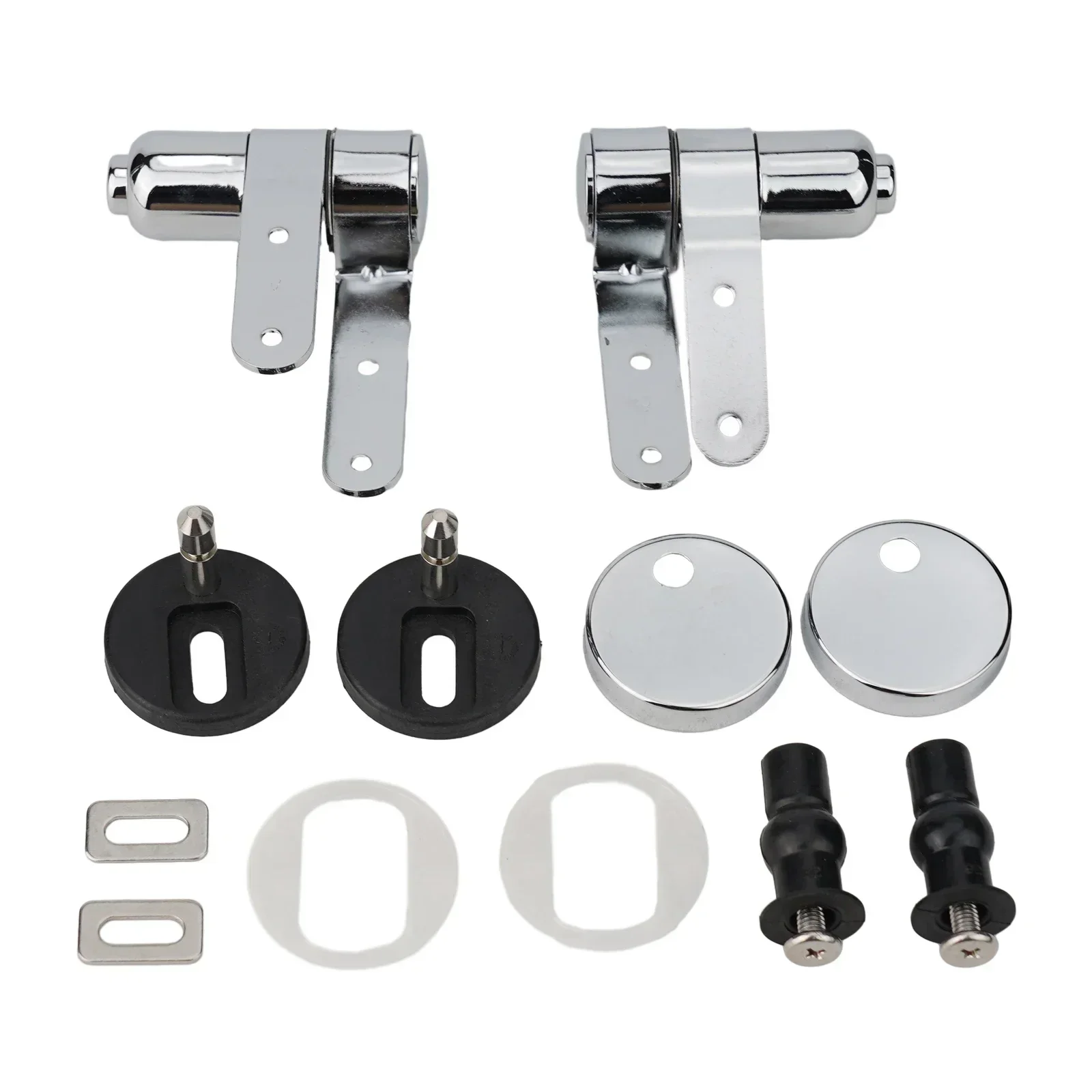 Toilet Hinge Replacement 2Pcs Toilet Lid Hinges Fixing Connector Stainless Steel Toilet Seat Hinge Mounting Fittings Replacement Parts Quick Release