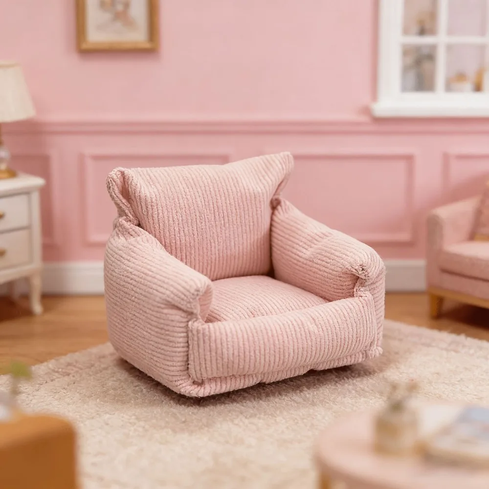 Mini 1/12 Dollhouse Sofa Chair Multicolors Plastic Foldable Beach Chair Model 9.4*4.8*5cm Camping Chair Ornament For OB11 Doll