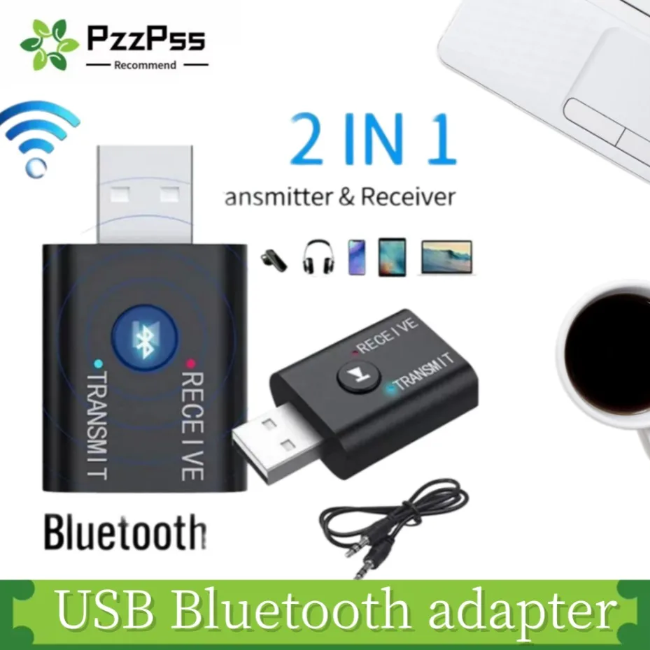 무선 스피커 오디오 마우스용 USB 블루투스 어댑터 5.0 블루투스 동글 USB 어댑터 2 in 1 블루투스 수신기 송신기