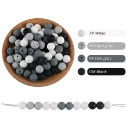 Kovict 50pcs Assorted Silicone Beads for Jewelry Crafting and DIY Accessories (Set 6)