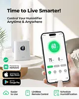 Smart Humidifier for Bedroom Large Room, 6.5 L Warm & Cool Mist Humidifiers with App&Voice Control, Exclusive Distilled 2