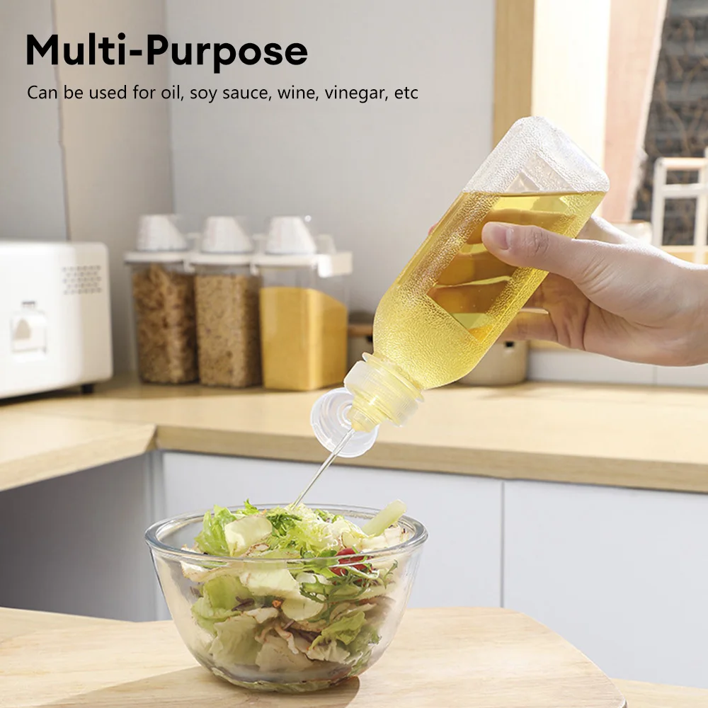 

300/500ML Squeeze Oil Bottle Kitchen Spray Bottles Oil Sauce Dispenser Leak-proof Spice Condiment Bottle for Cooking Baking