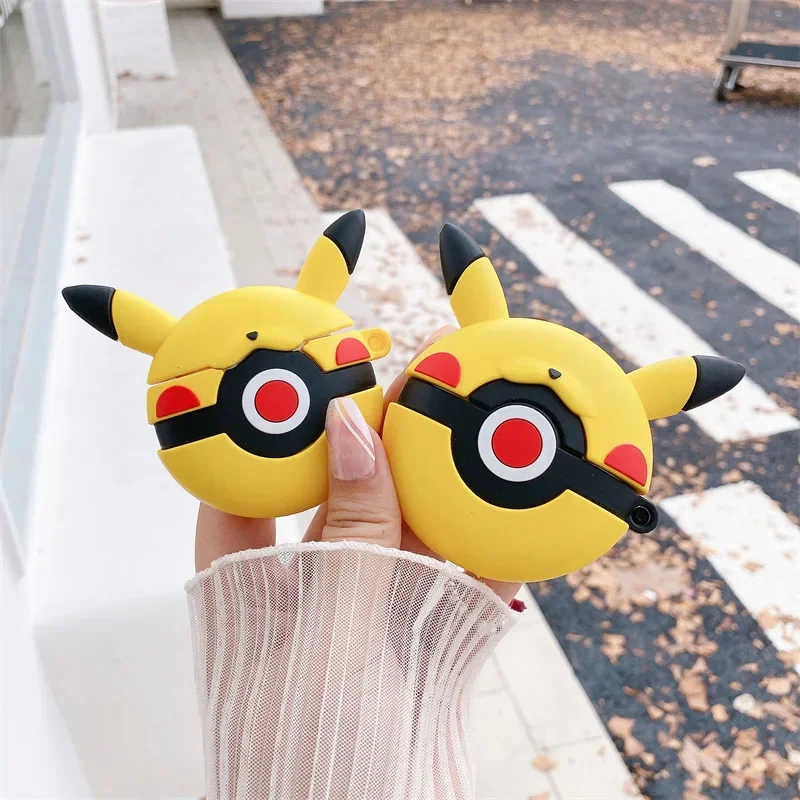 Pokemon Ball for Airpods Pro 2 Case, Pikachu Anime Cover for Airpods Pro Case, Silicone Earphone Cover for Airpods Pro 3 Case