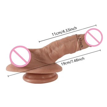 Realistic Dildo Silicone Strong Suction Cup Dildo Erotic Adult Toy Erection Penis for Women Lesbian Strap on Dildo Sex Toys 6