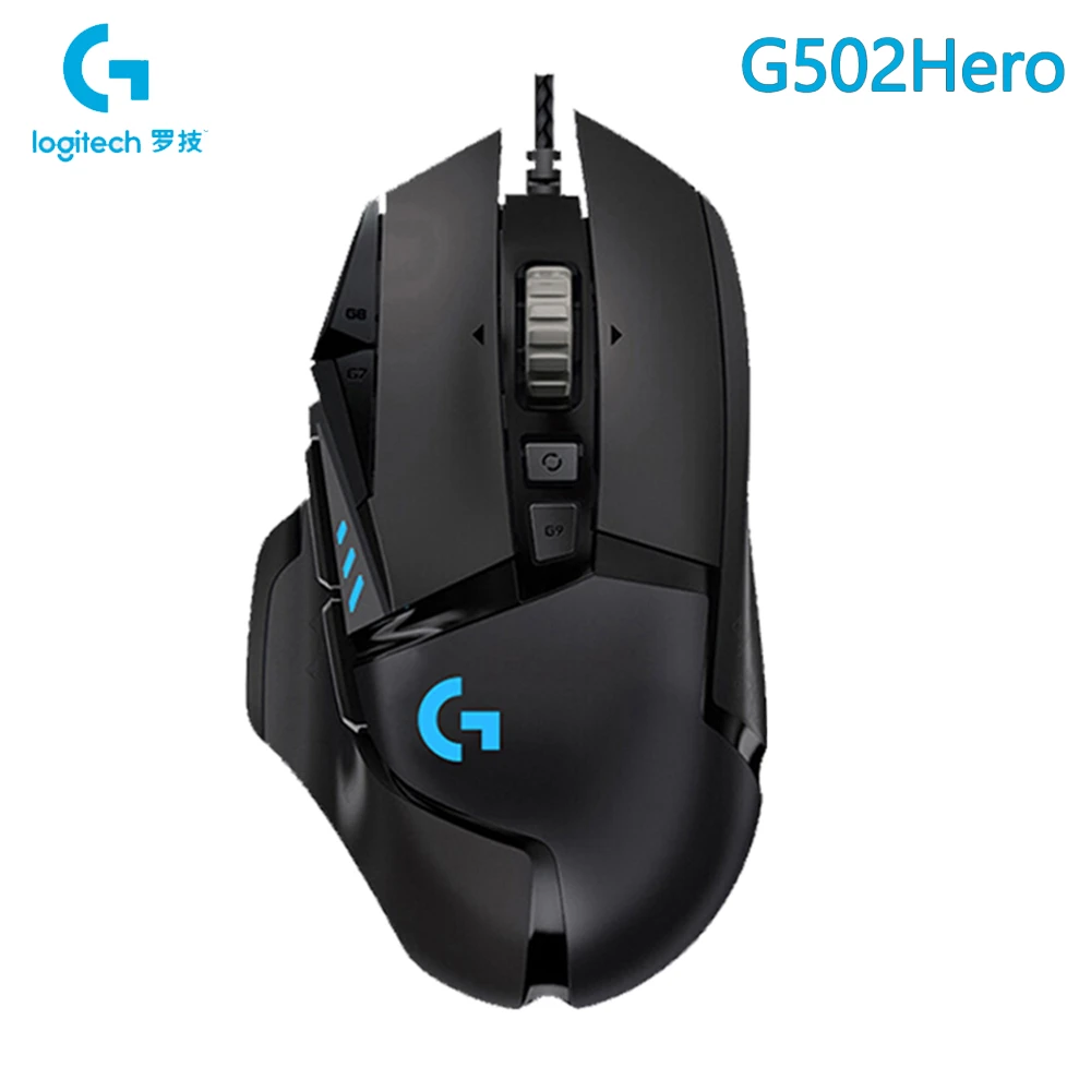 Logitech G502 Hero Cable Game E-sports Mouse Hero Engine RGB 25600DPI 11 Programmable Button 5 Custom Counterweight Mice mouse for apple mac