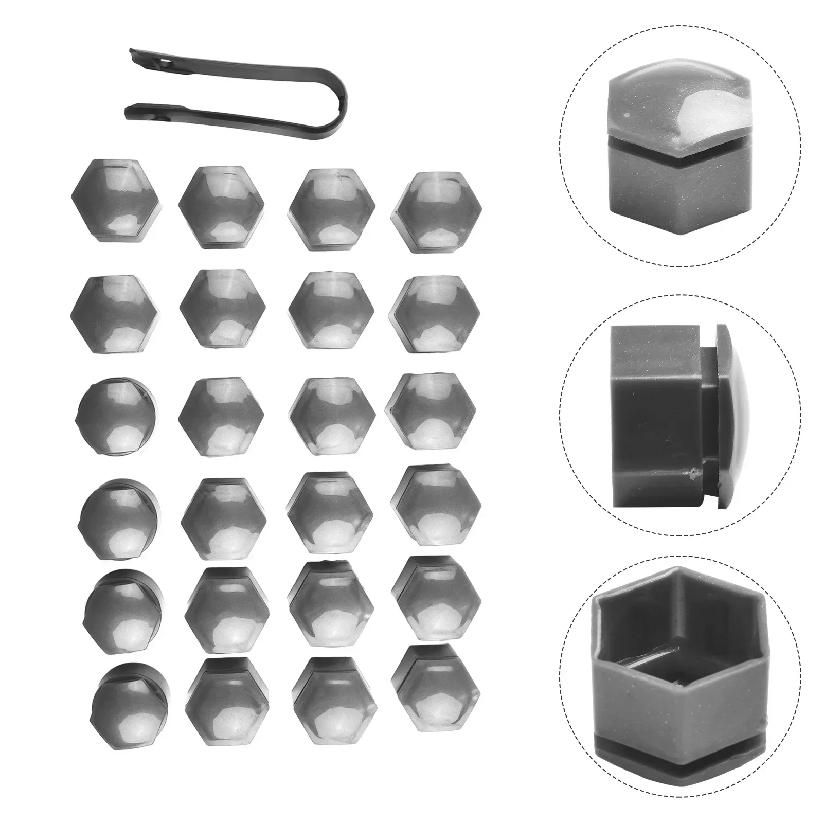 For Opel Insignia 2010- Standard Grey Cap Wheels Tyres Nuts WHEELS TYRES NUTS Replacement 22MM Accessories wheel nut caps wheel nut covers