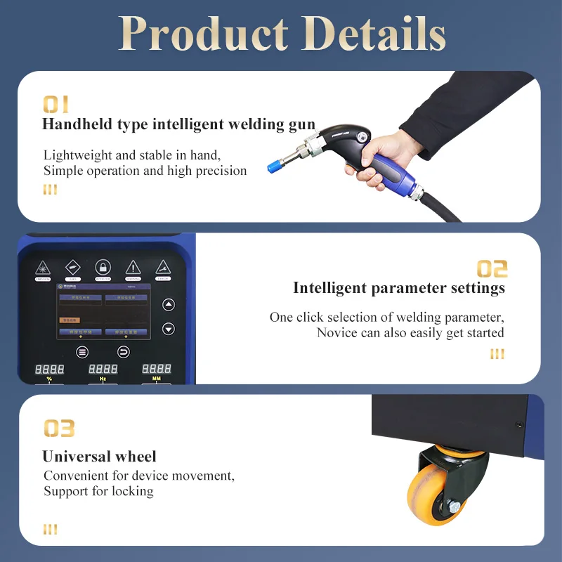Portable Handheld Air-cooled Welding Machine 1000W 1500W 2000W For Metals And Steel Laser Cleaning Of Rust Equipment 4