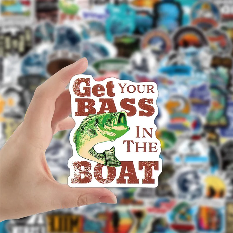 Cartoon Stickers Decorative Stickers Self Adhesive Stickers Custom Stickers Anime Stickers Outdoor Fishing Stickers 10/30/50/100pcs