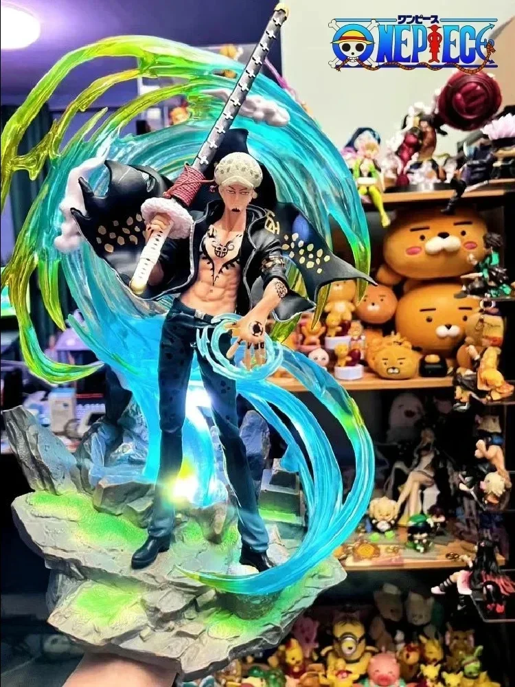 

41cm One Piece Gk Phantom Trafalgar D. Water Law Qiwuhai Super Huge Scene Pvc Action Figure Statue Collection Toys Gift Kids