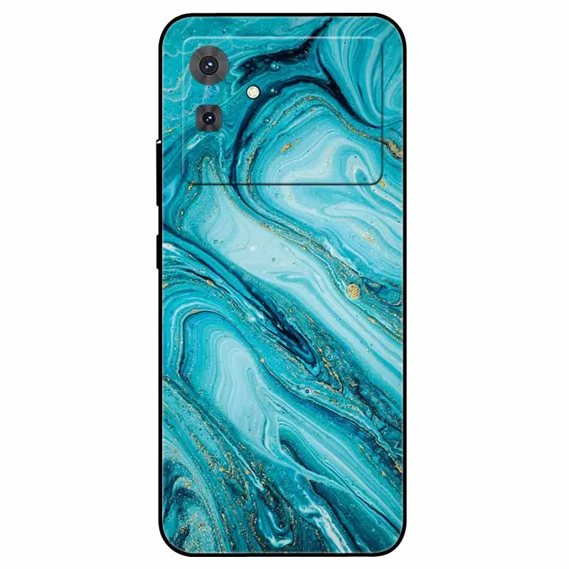 Floral Marble Silicone TPU Soft Phone Case with Cool Print Design