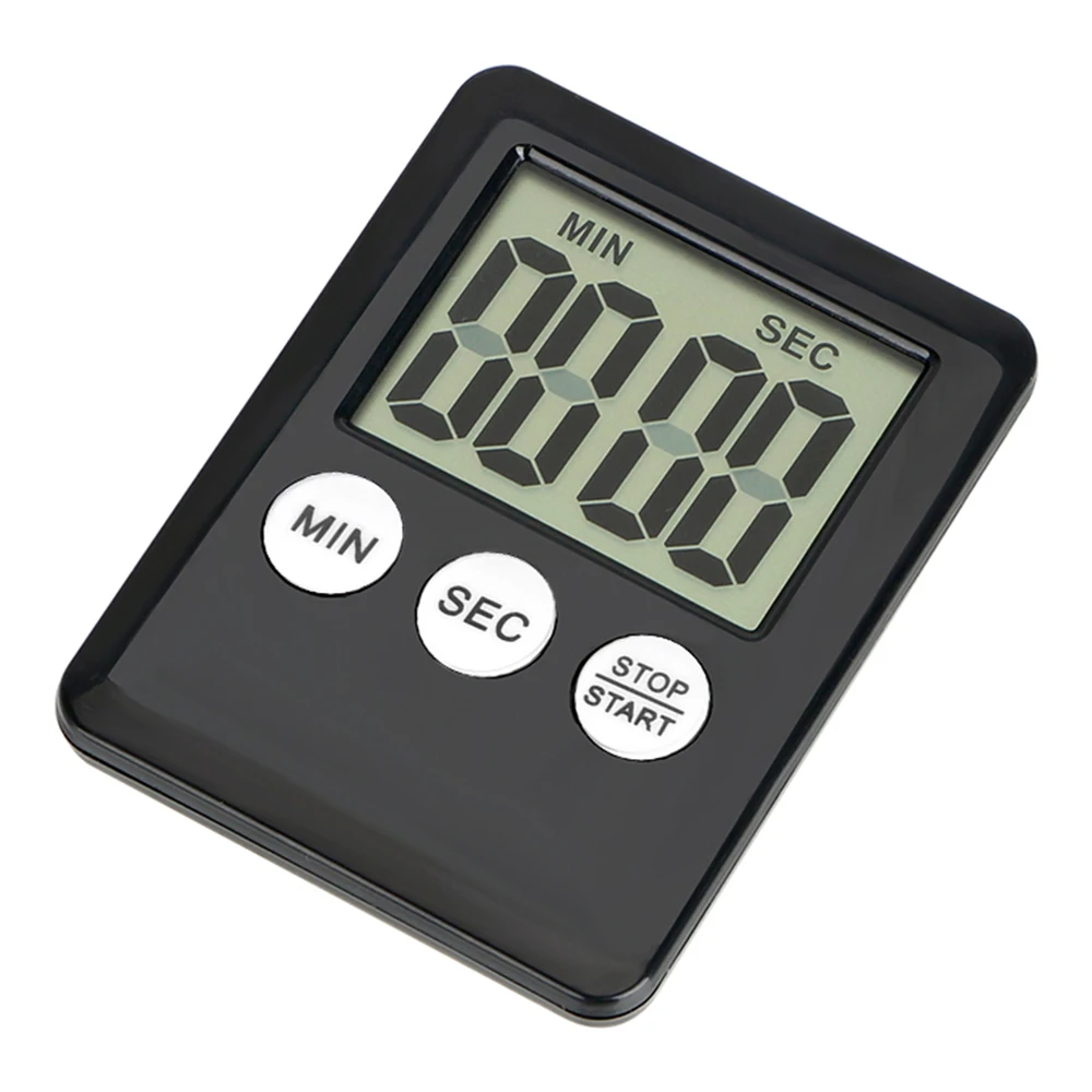 Alarm Clock DIYWORK Square Large LCD Digital Screen with Magnet Count Up Countdown Thin Simple Fashion Kitchen Cooking Timer