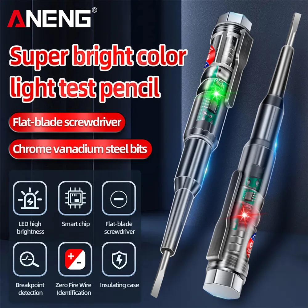 

Non-contact induction test pencil AC 24-250V Electric indicator Screwdriver Probe Indicator Test Pen Sensor Voltage Detector