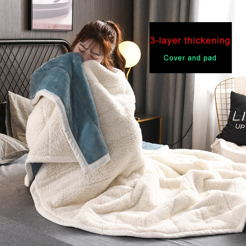 Mantas para mantener el calor para camas, manta polar súper suave y cómoda,  antipilling, flocado, cálida y ponderada, Otoño e Invierno - AliExpress
