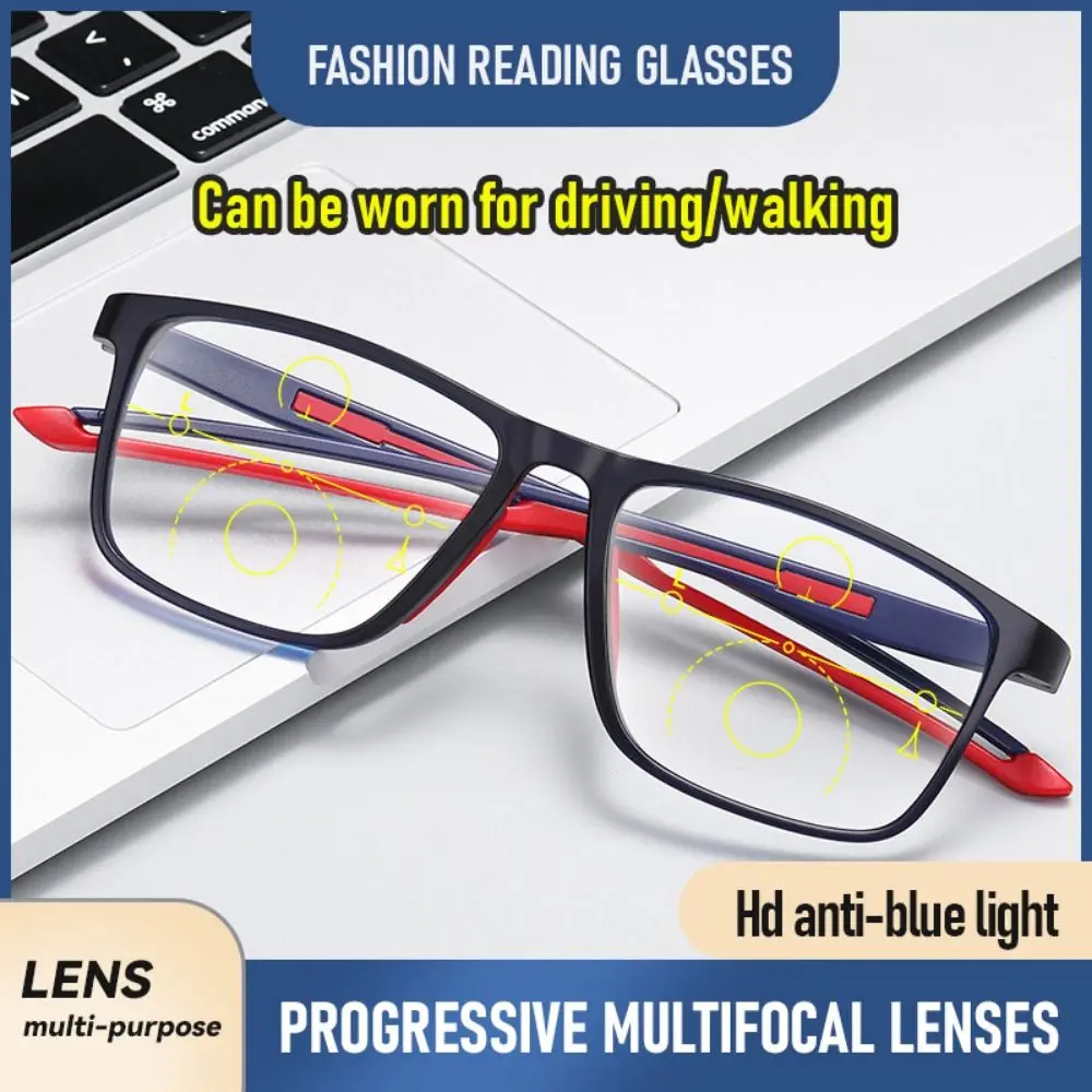 

PC Anti-blue Light Multifocal Reading Glasses Men Women Progressive Near Far Eyewear Ultralight Sports Farsight Eyeglasses