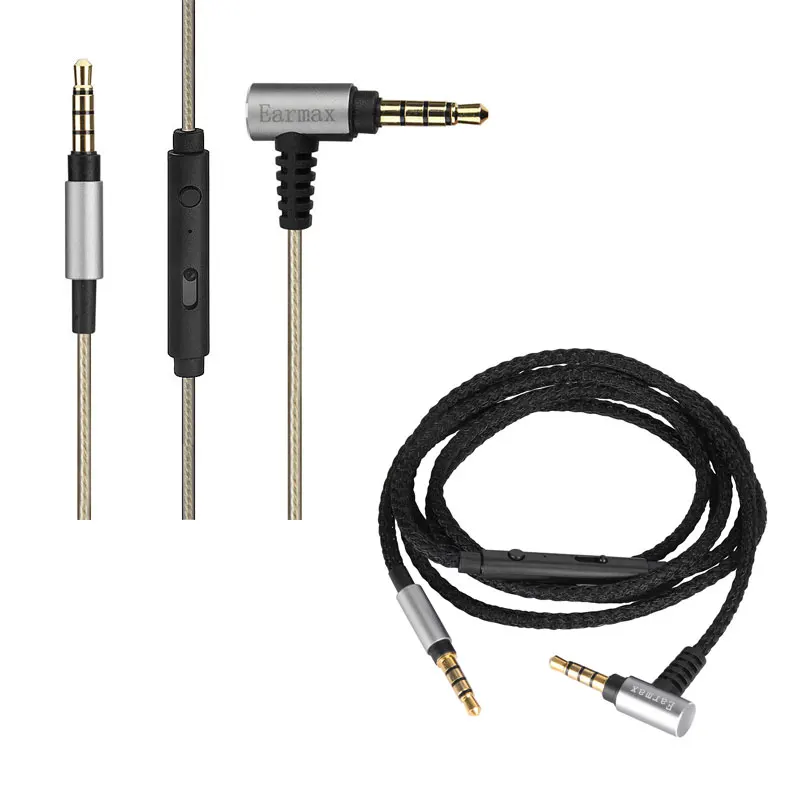 

Replace Audio Silver Cable Remote Mic For Audio technica ATH-WS660BT WS990BT headphones