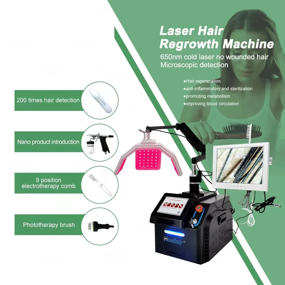 2024-Newest-High-Frequency-650nm-Diode-Hair-Regrowth-Scalp-Detection ...