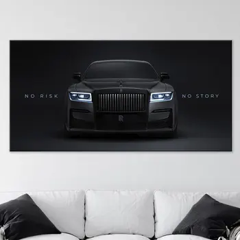 Auto nera Pittura su tela Stampe Immagine Poster per soggiorno Camera da letto Wall Art Motivazione Decorazione per ufficio Grande regalo murale