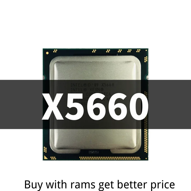 cpu for sale x5660 2.8GHz 12M 6 Core 12 Thread 95w LGA 1366 Processor Server ddr3 ram memory cpu processor