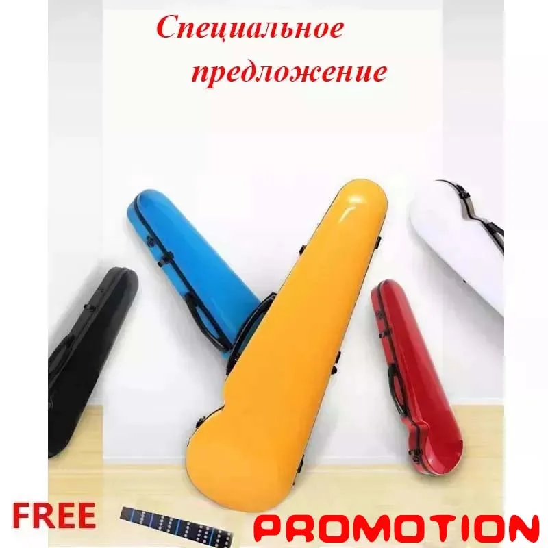 Fastshipping 4/4 3/4 Violin carbon fiber triangle Box multicolor