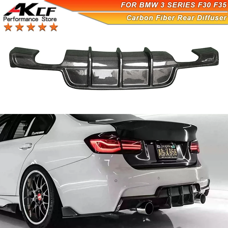 

Диффузор для заднего бампера BMW 3 серии F30 F35 2012-2019 из углеродного волокна