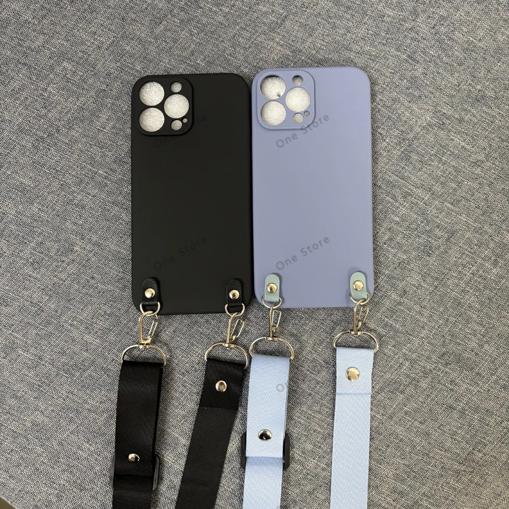 Versatile Crossbody Lanyard Necklace and Wrist Strap Phone Case with Cord Cover