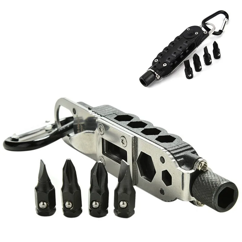 Multifunctional Screwdriver Stainless Steel Pocket Keychain Tools Outdoor Camping travel EDC Survival Equipment