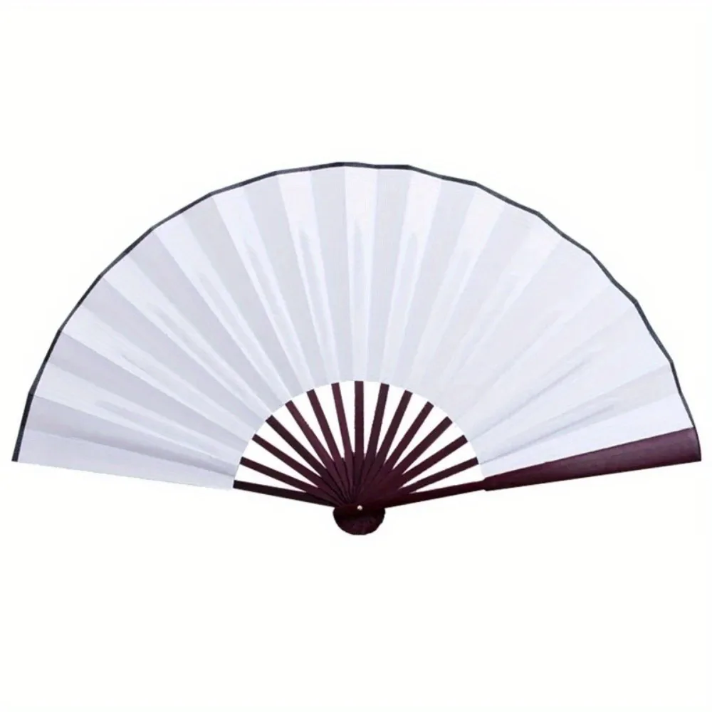1PC 10 Inch Folding Fan Hand Silk Cloth DIY Chinese Folding Fan Wooden Bamboo Antiquity Fold Fans DIY Calligraphy Painting Decor