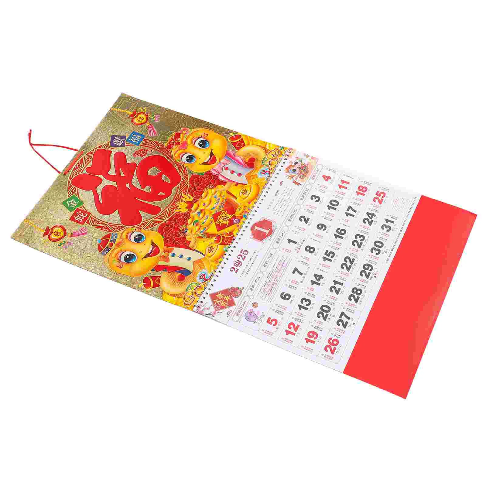 

Spring Festival Wall Calendar 2025 Delicate Hanging for Turn The Page Paper Dating
