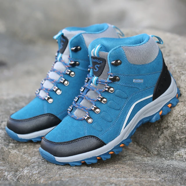 Botas de senderismo para hombre, botas trekking hombre,zapatos de Trekking  para exteriores, transpirables, con cordones, para escalada de montaña -  AliExpress