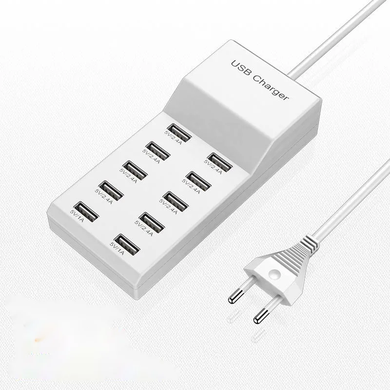 شاحن USB 10 منافذ USB محطة شحن للأجهزة المتعددة 50...