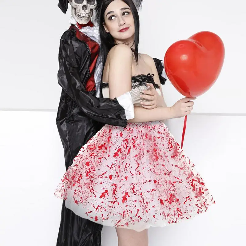 

Halloween Party Tutu Skirt Bloody Skirt Cosplay Blood Skirt Mesh Skirt Tutu Yarn Bloody Tutu Skirt Ghost dress home Supplier