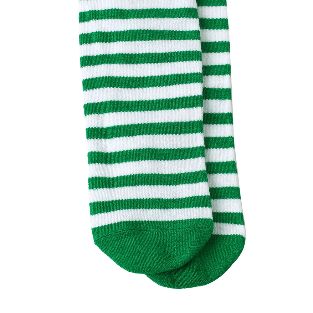 Irish Day Grüne Damenstrümpfe Party Kleeblatt über Kniestrümpfe St. Parikh's Day Student Lucky Grass Gestreifte Lady Lange Socken – Detail 10