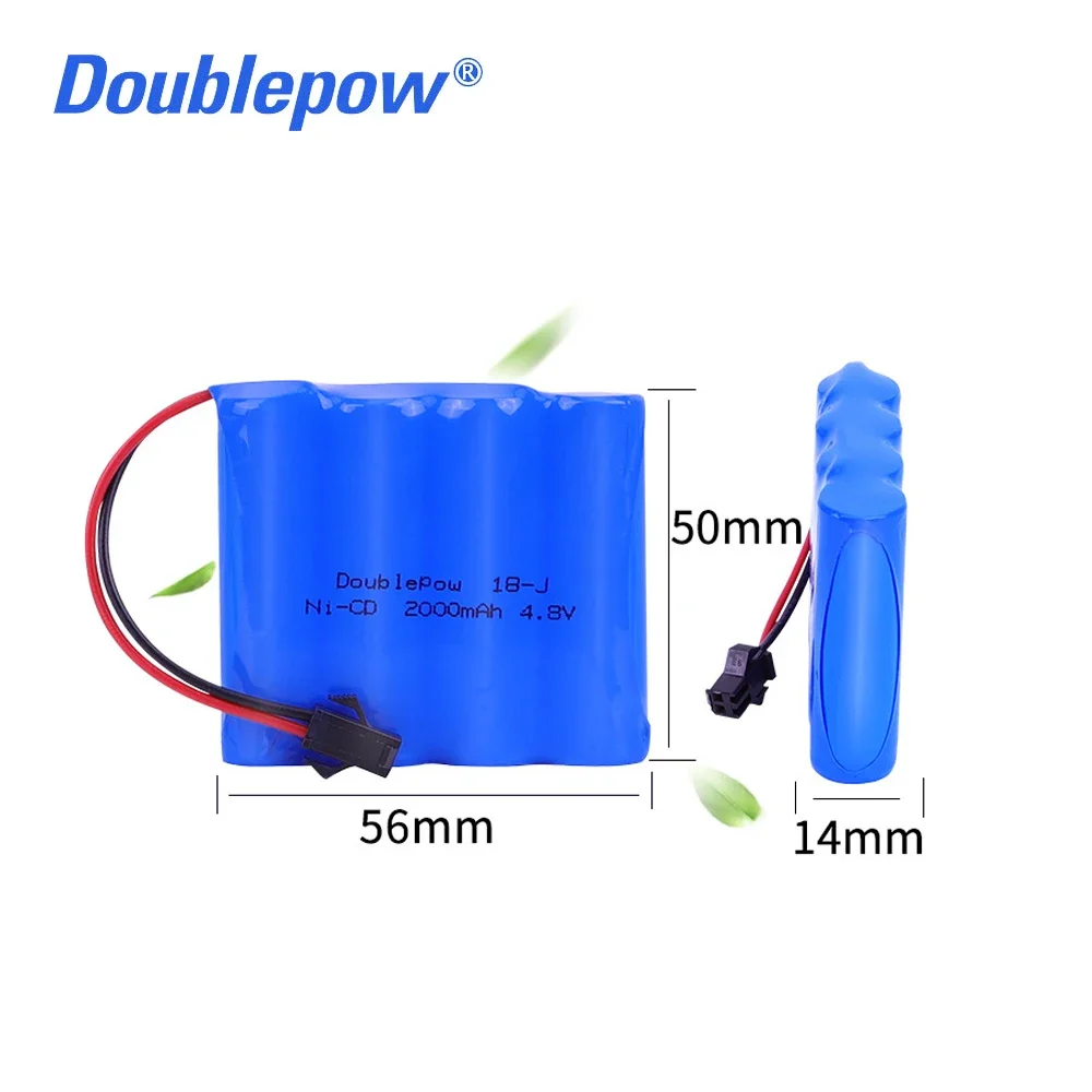 Piles rechargeables AA Ni-CD 4,8V 2000mAh dorées avec reflets lumineux, adaptées à l'éclairage