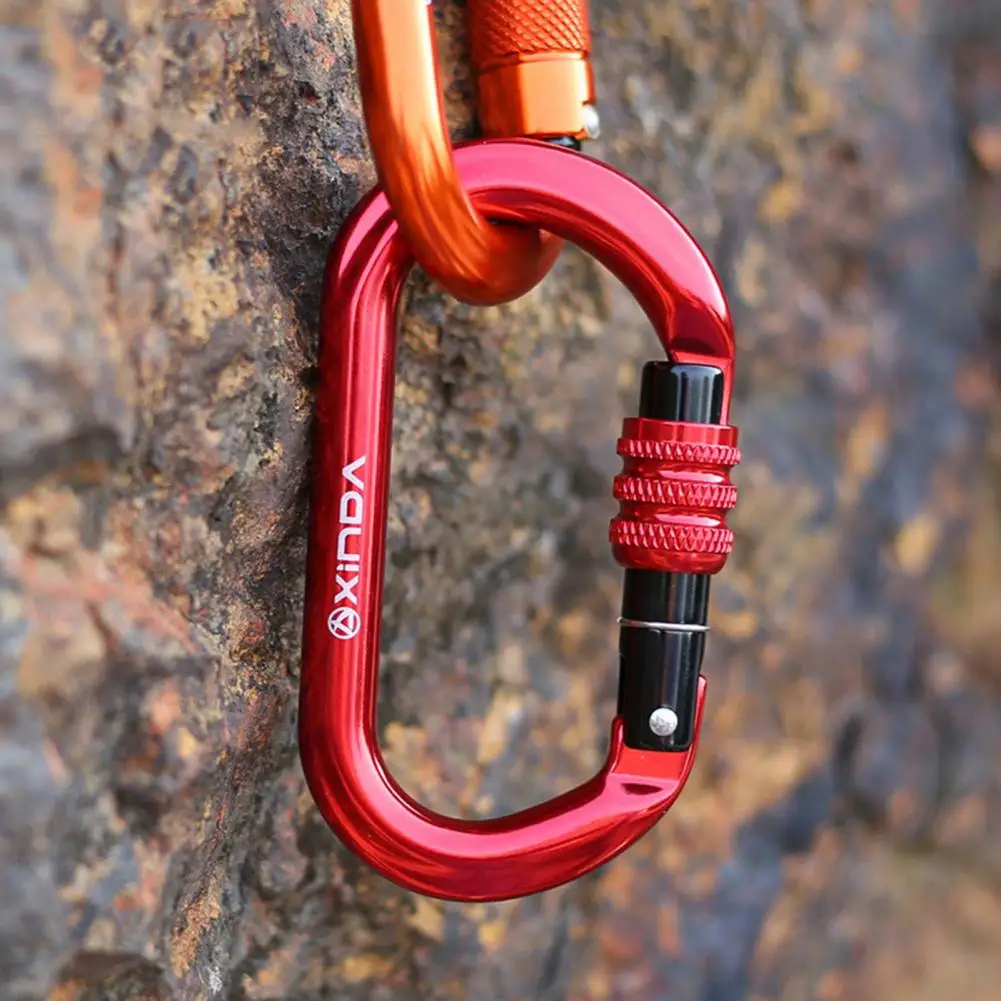 Enhanced Screw Lock Carabiner for Outdoor Rappelling and Climbing