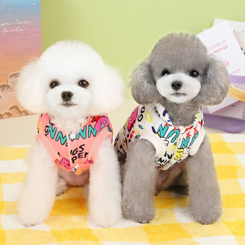 Luxury Pet Dog Clothes Cute Print Dog Jacket Coat Winter Warm Puppy Down Jacket Windproof Cat Vest Coat Pet Coatumes Clothes pet jacket dog sweater