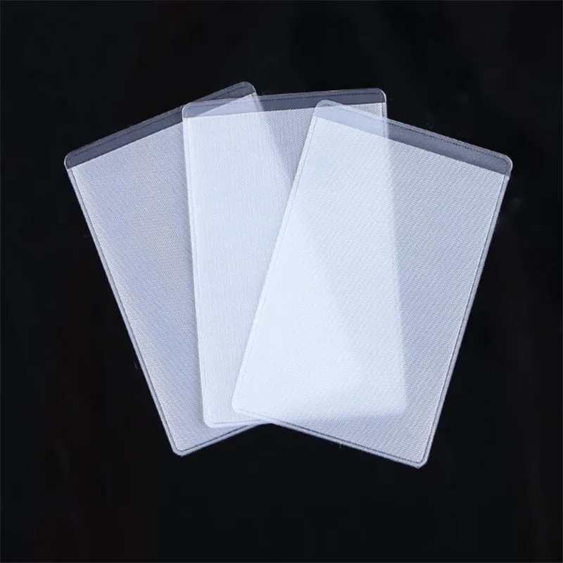 10pcs/lot ID Card Case Bus Card Cover Clear Pattern Bank Holder Plastic Buisness Holder