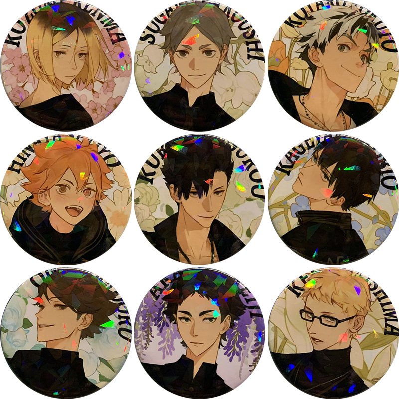 Cartoon Anime Haikyuu!! Button Pins Cute Badge Manga Figures Icons Pin Backpack Clothes Decoration Brooches for Bag DIY Gifts
