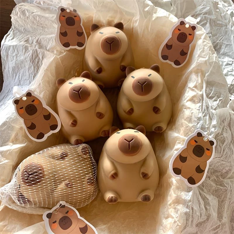 Adorable Capybara Squishy Stress Relief Toy - Soft Kawaii Animal Decor & Perfect Birthday Gift