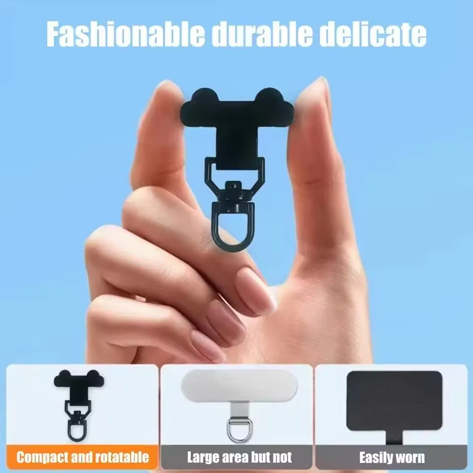 360° Rotatable Ultra-Thin Phone Lanyard Clip with Anti-Lost Strap