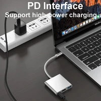 3 IN 1 USB C HUB TYPE-C to HDMI Adapter TYPE C Extension Cable USB 3.0 Converter HDMI-compatible Adapter for PC Laptop Macbook - Image 2