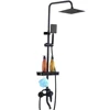 One-piece set bathroom black practical shower set wall-mounted home bathing set suitable for bathrooms bathroom accessories 6