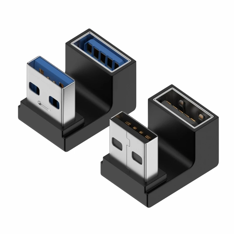 Adaptador De Extensión USB 3.0 De ángulo Recto Tipo A Macho A Hembra De 90 Grados