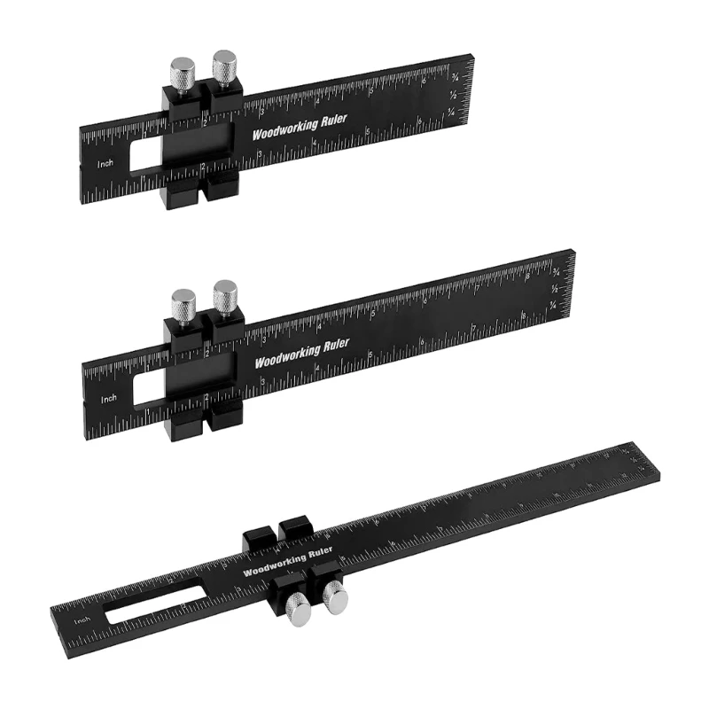 

Aluminum Metal Slide Stop Marking Ruler Woodworking Ruler Pocket Ruler