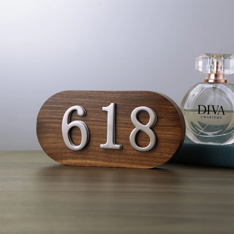 Stainless Steels house number signs Door Number with Backing Adhesive 5*3cm House Number Apartment Door for Outdoor Hotel Home Mailbox Label