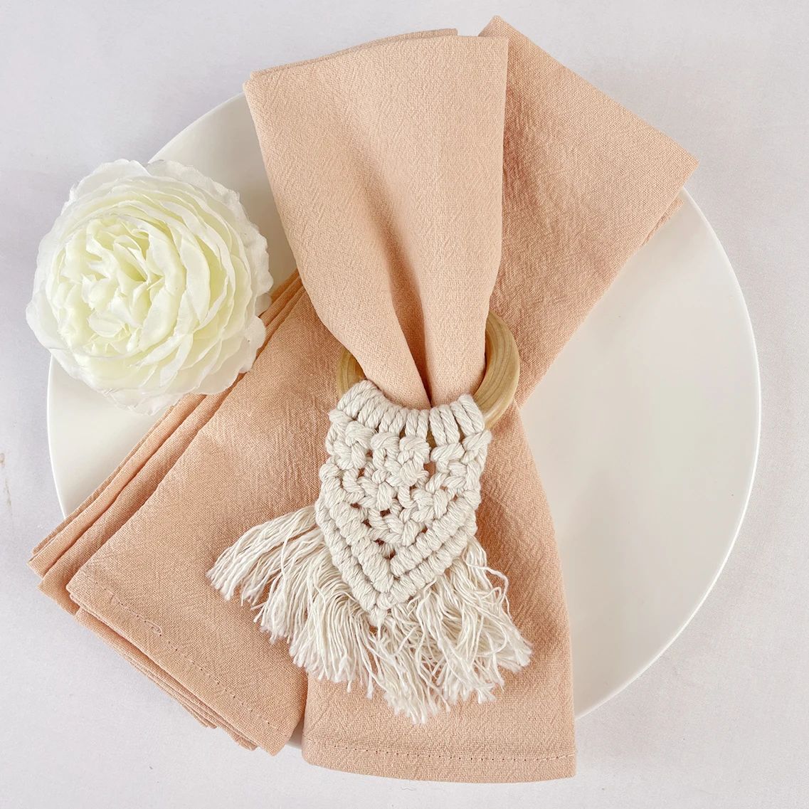 Set of 6 Cotton Cloth Napkins 30x45cm Christmas New Year Decor Fabric Serviette Kitchen Tea Towel Home Wedding Table Decoration